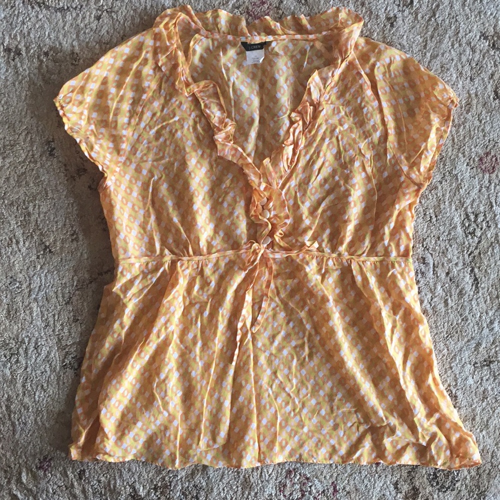 JCrew - size 12 Cotton/Silk Top - GORGEOUS!